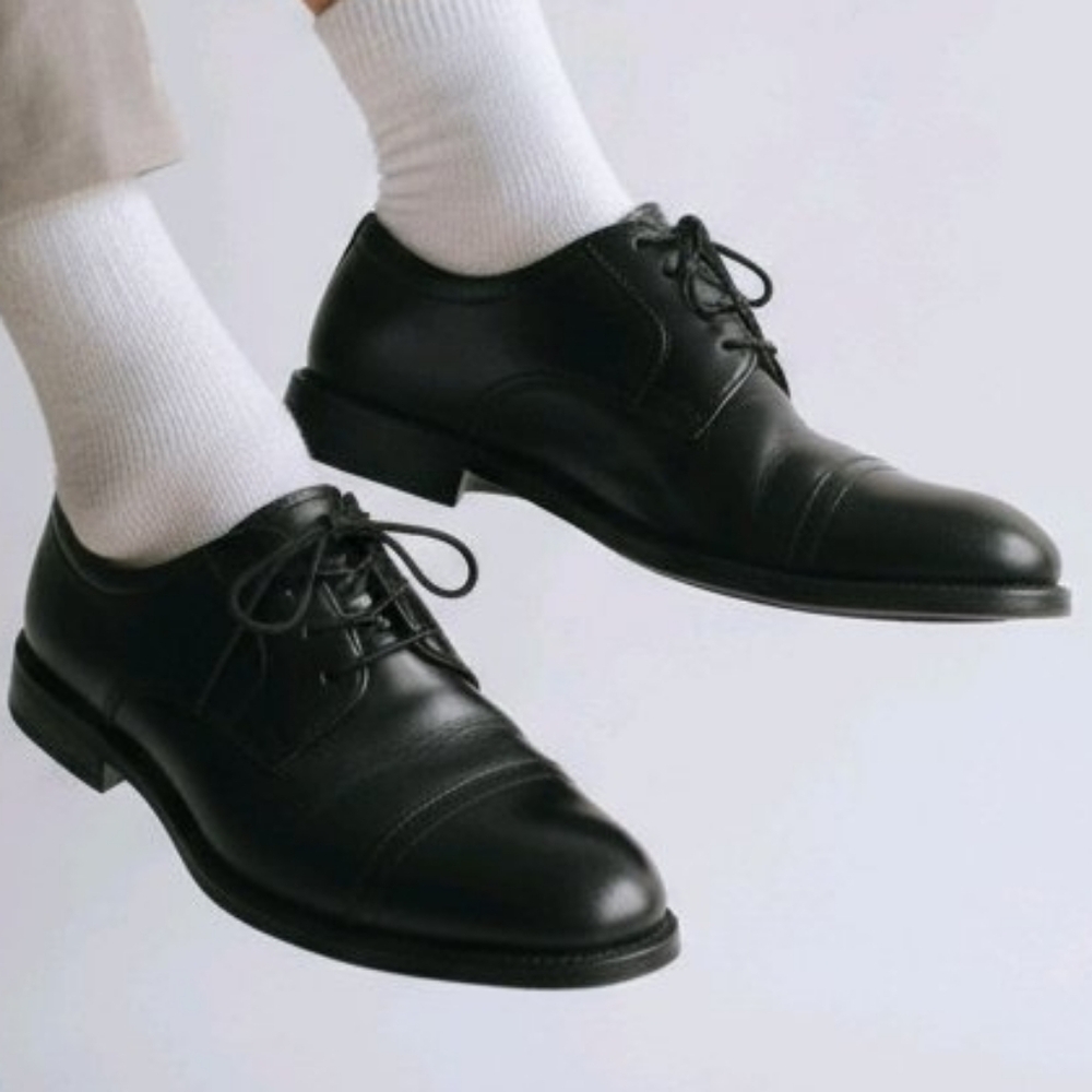 George Classic Black Derby Shoes
